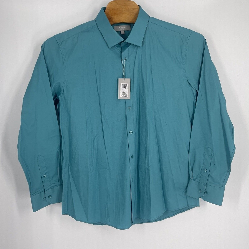 Marquis Platino Men's Formal‎ Textured Slim Fit Shirt Size 2XL 18-18.5